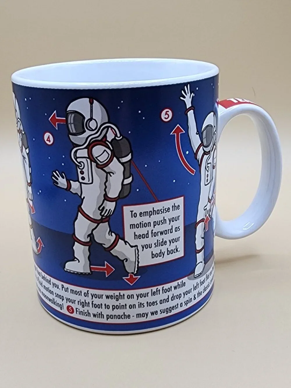 Moonwalk Astronaut Michael Jackson Learn to Dance Coffee Mug Vintage Ginger Fox